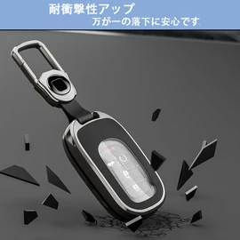 [PELKERDR] Honda N-BOX Custom JF5 JF6 New Vezel VEZEL RV3 RV4 RV5 RV6 Civic Hatchback FL1 Step Wagon Spada CIVIC ZR-V Zinc Metal Key Case, Black