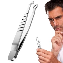 Ingrown Hair Tweezers - Nose Hair Clipper,Anti-Slip Round Tip Razor Shavers Beauty Tools Precise for Wet Dry Shaving Sensitive Skin Grooming Travel Body Ear