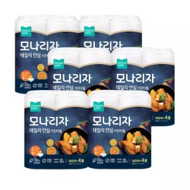 Monalisa 모나리자 데일리 안심 키친타올 140매 4롤 6개(총 24롤) Mona Lisa Daily Safe Kitchen Towel 140 sheets 4-rolls 6-packs (Total 24-rolls)
