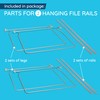 Blue Summit Hanging File Bars For File Cabinet, Letter Size,