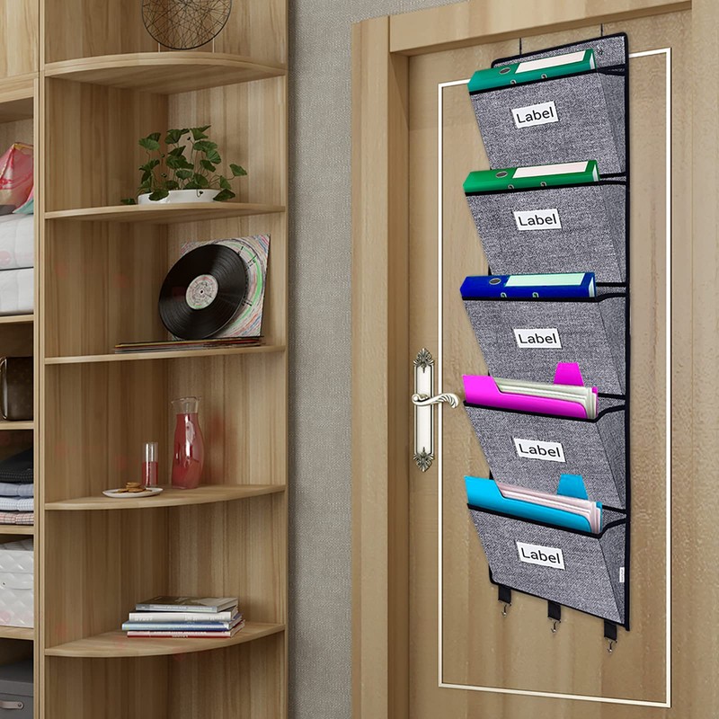 VERONLY Hanging Wall File Folder Organiser - Over Door Storage