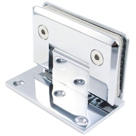 Di Vapor (R) 90 Degree Wall Mounted Shower Door Glass Hinge | Chrome Plated | Si