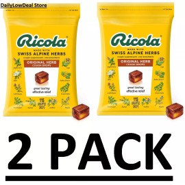 Ricola 2 PACK - Ricola Original Natural Herb Cough Drops 105 ct (Total 210) FREE SHIP!!
