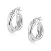 ALEXCRAFT Sterling Silver 925 Earrings Double Hoop Earrings Small Women