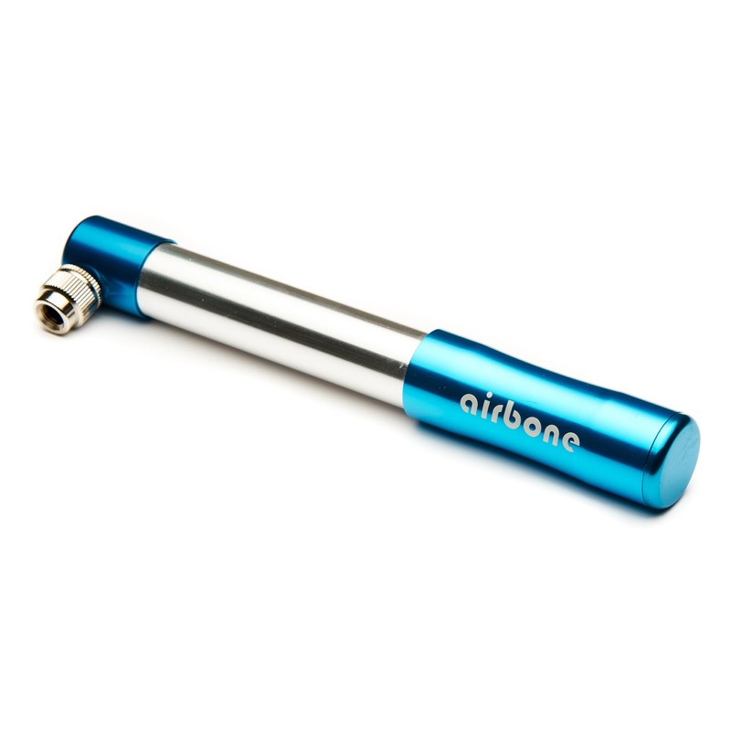 EyezOff Airbone EZ505 Blue Aluminum Bicycle Pump 130PSI, Schrader/Presta Hand