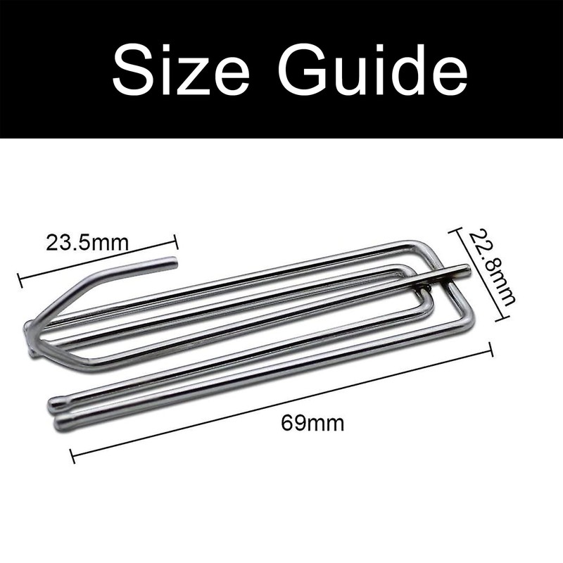 PLASTIFIC Pack of 20 Metal Curtain Hooks Pinch Pleat Header