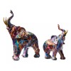 Jextech Escultura De Resina Par De Elefantes 3d Arte Moderno