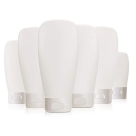 6PCS 60ml/2oz Emply Refill Clear Plastic Cosmetic Squeeze Soft Tube Vial with Flip Cap Cover Makeup Travel Sample Packing Storage Holder for Toothpaste Shampoo Facial Cleanser Body Lotion