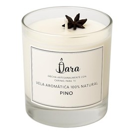 Nara Vela Aromática de Cera de Soya 280g | Aroma Pino Fresco del Bosque | Artesanal para Aromaterapia, Meditación y Masajes | Decoración Lujo Ecológico | 100% Natural Sin Parafina
