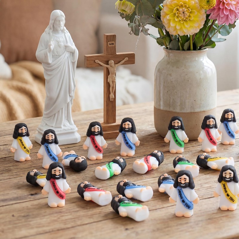 basuwu 215 PCS Little Jesus Figures Small Jesus Figurines, Tiny