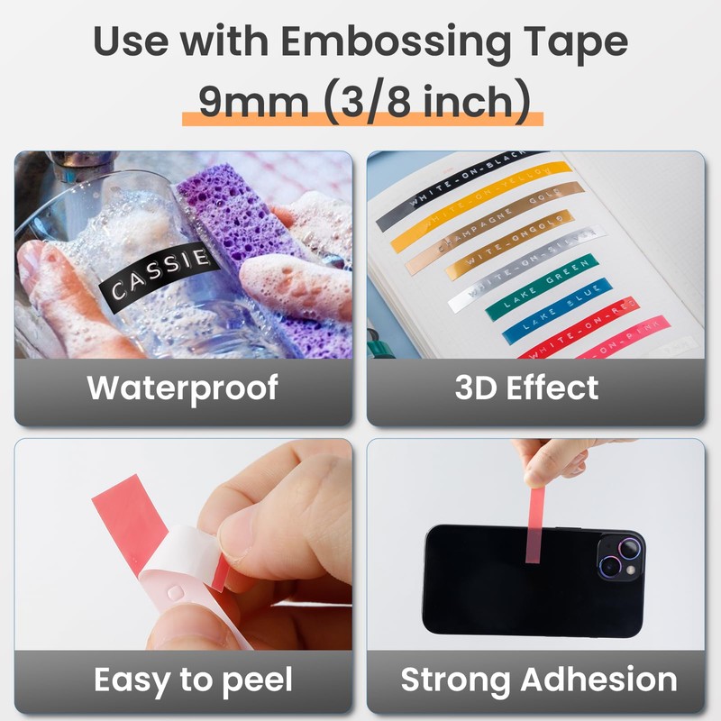 Phomemo Labelling Machine, 3D Embossing Machine E975, Portable Labelling Device,