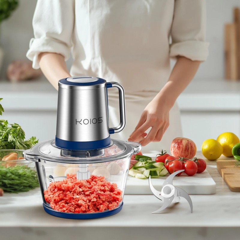 KOIOS Electric Food Processor, 2-Speed Food Chopper Meat Grinder with