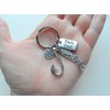Fishing Charm Keychain with Hook & Fish Charm, I Love