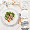 sourcing map 16Pcs Star Silver Disposable Round Placemats, 33cm/13" Metallic