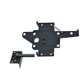 Nationwide Industries Stainless Steel Gate Latch (Two-Sided) Pad-Lockable - Black - NW38308NUA-SSB