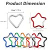 12 PCS Star Heart Carabiner, Keyring Clip Quick Release Keychain