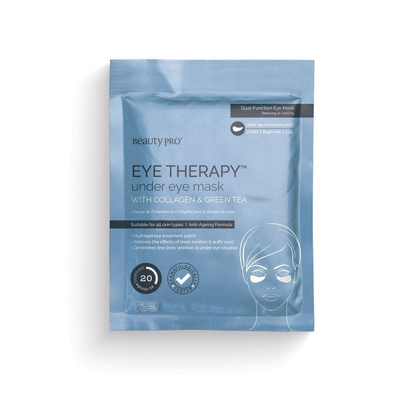 BeautyPro EYE THERAPY under eye mask with collagen & green tea (3 Applications)