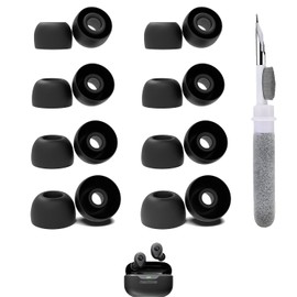 Vykyntow 8 Pairs Replacement Silicone Ear Buds Tips Compatible with Raycon Everyday Earbuds (2024 Edition)/Fitness/Impact, MOZOTER S8/DBK02, Fits in Case, with 3-in-1 Cleaner Kit, XS/S/M/L