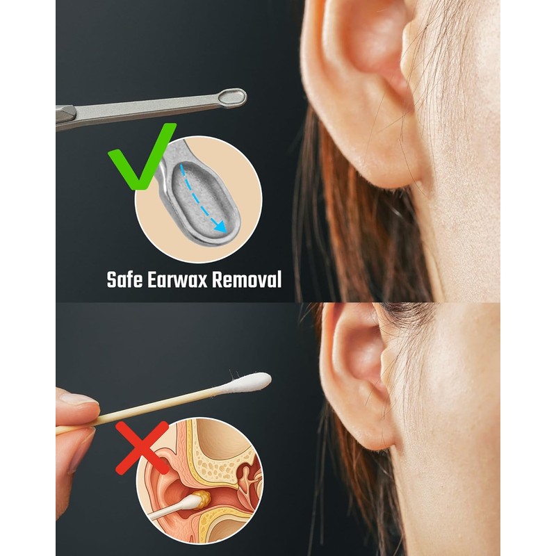 MecArmy EI2 Titanium EDC Keychain Ear Pick, Ultra-Light Earwax Removal