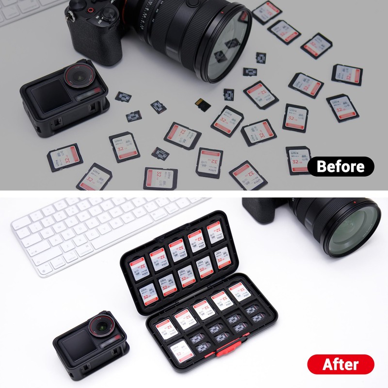 Pop Up Style Memory Card Case,60 Slots Memory Card Holder