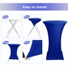 HolidayIdeas Cocktail Table Covers, 2 Pack - Fitted Stretch Spandex