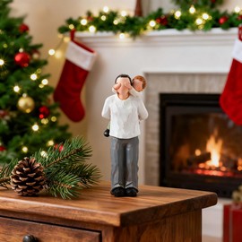 BUTILIVEEN Grandpa Gifts- Grandpa Fathers Day Christmas Birthday Gift, 8 Inch Resin Grandfather and Grandson Figurines