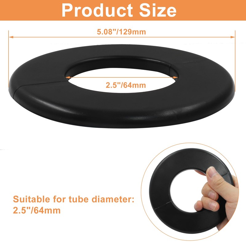 BokWin 2 Pcs Round Wall Split Flange Cover Escutcheon Plate