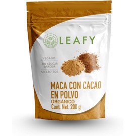 Leafy Maca con Cacao Natural y Orgánico Sin Azúcar 200g