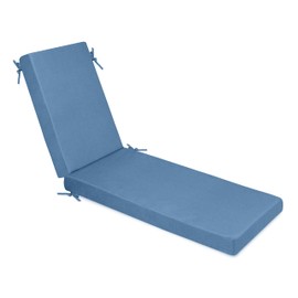 Milliard Milliard Memory Foam Outdoor Chaise Lounge Lawn Chair Cushion, with Waterproof and Washable Cover, Blue, 73x21x2.5