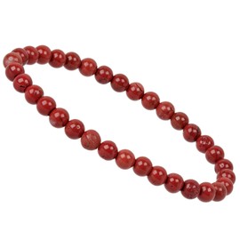 ELEDORO Stretch Bracelet Made of Real Gemstone Beads (6 mm) – Pearl Bracelet for Stylish Elegance, Gemstone