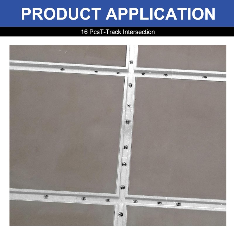 SeekLiny 16PcsT-Track Intersection for Woodworking with Screws,Double-Cut Jig Profile Universal