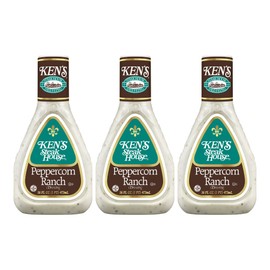Ken's Steak House Peppercorn Ranch Dressing (Peppercorn Ranch, 16 Fl Oz, Pack of 3)