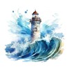 GRAZDesign Wall Sticker Lighthouse North Sea, Nautical Wall Sticker for