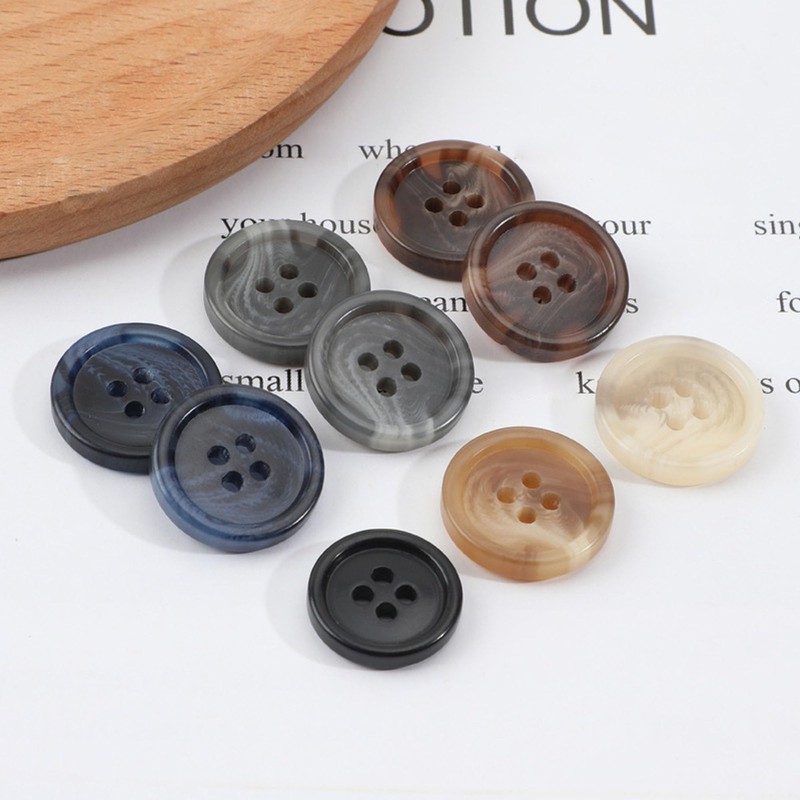 ftiemlovde Pack of 15 4 Hole Colourful Buttons for Sewing