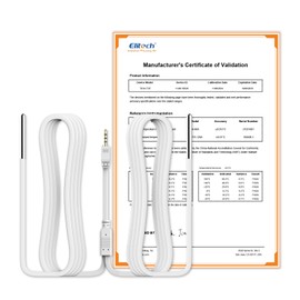 Elitech External Dual Temperature Probe, Temperature Sensor Matches with RCW-360Pro Device only, Monitor -40~176℉(-40~80℃), Audio Plug Connector, 16.4ft*2