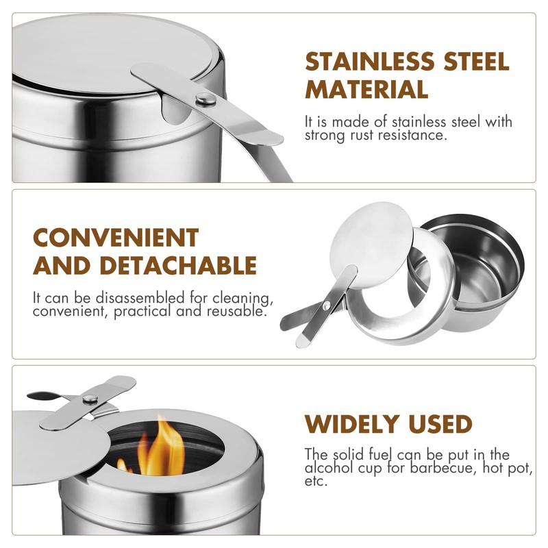 HEMOTON 2 Pieces Stainless Steel Fuel Holder with Cover
