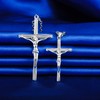 CPSLOVE 925 Sterling Silver Couple Necklace, Vintage Jesus Cross Pendant,