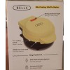 BELLA MINI SMILEY FACE WAFFLE MAKER PERSONAL SIZE YELLOW- BRAND