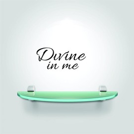 Divine in Me Vinyl Wall Decal for Home - My Universe Soul Honours Your Soul Cute Wall Décor Bedroom Living Room Entry - Removable High Tact - Size: 16 in x 40 in