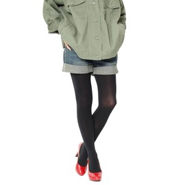 Gold Japan Women's 80 Denier Tights, Compression Tights, Large Size, Made in Japan, Black