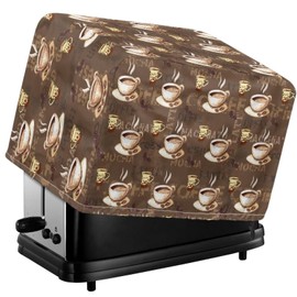 LVEWYB Coffee Bread Maker Cover Dustproof Toaster Covers 2 Slice Wide Slot with Adjustable Drawstring Anti-sputtering Fingerprint Fashion Coaster Cover