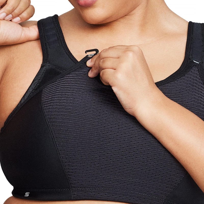 Glamorise Women's Sports Bra, Uniform black
