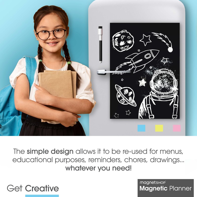 The Magnet Shop Magnetic Whiteboard - Fridge Whiteboard - For