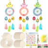 MWOOT 8 Pcs Wooden Easter Dream Catcher Craft Kits, DIY