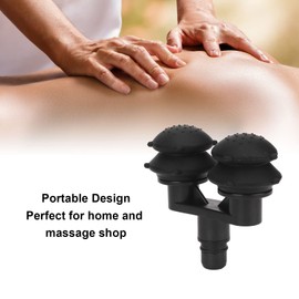 Massager Replacement Head, Massage Attachment Head, 0.7in Outer Diameter Silicone Odourless Muscle Relaxation Massage Attachment Head Black