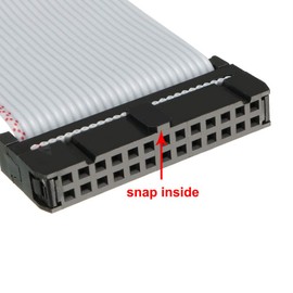 sourcing map IDC 26 Pin Flat Ribbon Wire Grey Flexible Jumper Cable 128 cm 2.54 mm Pitch de