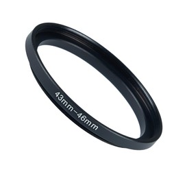GZNLY 43mm to 46mm Step-up Adapter Rings Filter Adapter Black Metal Step Down Filter Ring Adapter Compatible with All Brand UV CPL ND Camera Lens Filter Stepping Rings (43mm-46mm)
