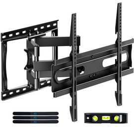 AX WABER TV Wall Mount Bracket for 32-65 Inch TV Full Motion Dual Articulating Arm with Swivel & Tilt, Max VESA 400x400mm，Fits 8” 12” 16" Studs, Supports 99 lbs for Flat & Curved Screens AX02MB01﻿