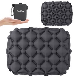 Amifun エアークッション 飛行機快適グッズ 一人用 耐荷重150kg 持ち運び簡単 専用エアポンプ付きレジャーシート ナイロン製エアー座布団 耐磨耗・滑り止め・防水・断熱 旅行/オフィス/新幹線/アウトドア対応 全 6 色（グレー）