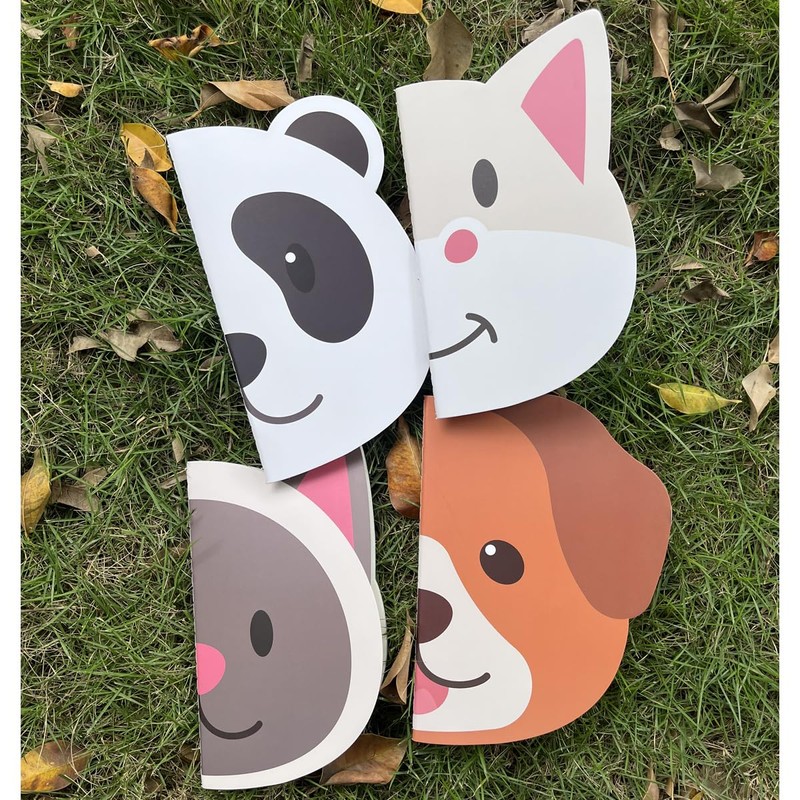 SIIXU Cute Animal Shaped Notebooks, 4 Pack A5 Lined Journal,